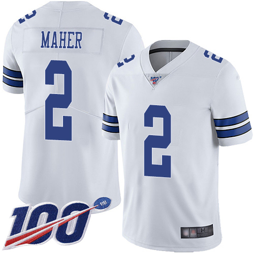Men Dallas Cowboys Limited White Brett Maher Road #2 100th Season Vapor Untouchable NFL Jersey->dallas cowboys->NFL Jersey